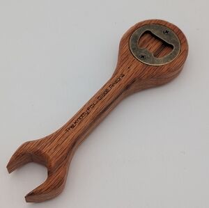 Wooden wrench bottle opener. Handmade in USA.